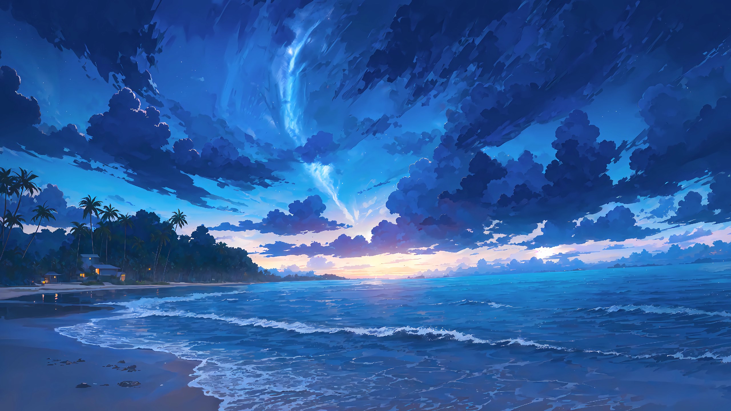 海边风景与开阔天空